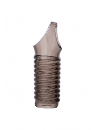 Дымчатая насадка с рёбрышками и подхватом мошонки ToyFa XLover - 12,5 см. - ToyFa - в Люберцах купить с доставкой