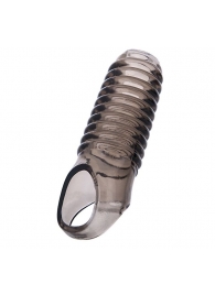 Дымчатая насадка с рёбрышками и подхватом мошонки ToyFa XLover - 12,5 см. - ToyFa - в Люберцах купить с доставкой