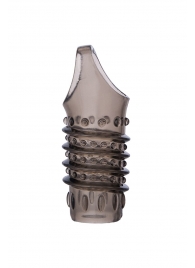 Открытая дымчатая насадка с точками и рёбрами ToyFa XLover - 11,5 см. - ToyFa - в Люберцах купить с доставкой