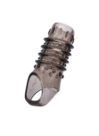 Открытая дымчатая насадка с точками и рёбрами ToyFa XLover - 11,5 см. - ToyFa - в Люберцах купить с доставкой