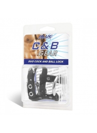 Утяжка на пенис на замочке Duo Cock And Ball Lock - BlueLine - купить с доставкой в Люберцах