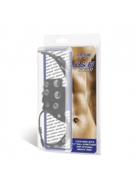 Утяжка на пенис и мошонку Cock Ring With 1.5  Ball Stretcher And Optional Weight Ring - BlueLine - купить с доставкой в Люберцах