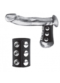 Утяжка на пенис на кнопочках 100% PVC STRAP WITH METAL SNAP - BlueLine - купить с доставкой в Люберцах