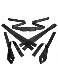 Бондажный набор из сатиновых лент Bordeaux 5 Piece Satin Bondage Set - XR Brands - купить с доставкой в Люберцах