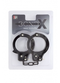 Чёрные наручники из листового металла BONDX METAL CUFFS BLACK - Dream Toys - купить с доставкой в Люберцах