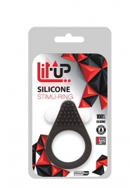 Чёрное эрекционное кольцо LIT-UP SILICONE STIMU RING 1 BLACK - Dream Toys - в Люберцах купить с доставкой