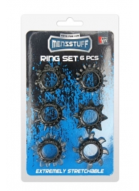 Набор из 6 дымчатых эрекционных колец MENZSTUFF 6PC STRECHEABLE RING SET - Dream Toys - в Люберцах купить с доставкой