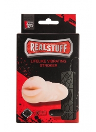 Мастурбатор-ротик с вибрацией REALSTUFF VIBRATING MASTURBATOR MOUTH - Dream Toys - в Люберцах купить с доставкой