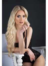 Чёрная мини-плеть из резины Rubber Mini Whip - 22 см. - Blush Novelties - купить с доставкой в Люберцах