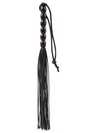 Чёрная мини-плеть из резины Rubber Mini Whip - 22 см. - Blush Novelties - купить с доставкой в Люберцах