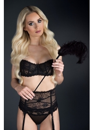 Стек с большим чёрным пером Large Feather Tickler - 65 см. - Blush Novelties - купить с доставкой в Люберцах