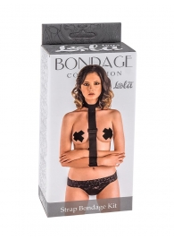 Ошейник с длинной лентой и наручниками Strap Bondage Kit Plus Size - Lola Games - купить с доставкой в Люберцах