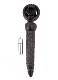 Черная вибронасадка с анальным стимулятором - ToyFa - в Люберцах купить с доставкой