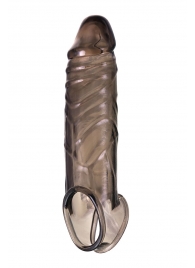 Дымчатая фаллическая насадка с подхватом и закрытой головкой - 16,2 см. - ToyFa - в Люберцах купить с доставкой