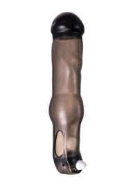 Закрытая фаллическая насадка на пенис с кольцом для фиксации  вибропулей - ToyFa - в Люберцах купить с доставкой