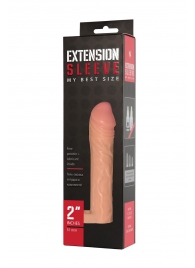 Телесная насадка-удлинитель Extension sleeve с подхватом - 17 см. - Sitabella - в Люберцах купить с доставкой