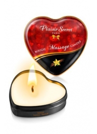 Массажная свеча с ароматом ванили Bougie Massage Candle - 35 мл. - Plaisir Secret - купить с доставкой в Люберцах
