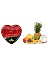 Массажная свеча с ароматом экзотических фруктов Bougie Massage Candle - 35 мл. - Plaisir Secret - купить с доставкой в Люберцах