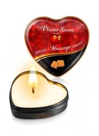 Массажная свеча с ароматом карамели Bougie Massage Candle - 35 мл. - Plaisir Secret - купить с доставкой в Люберцах