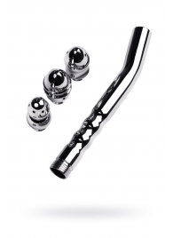 Металлический анальный душ с тремя насадками - ToyFa - купить с доставкой в Люберцах
