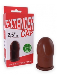 Коричневый латексный удлинитель пениса 2.5 in - Sitabella - в Люберцах купить с доставкой