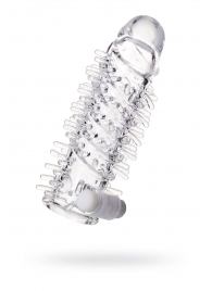 Насадка на пенис TOYFA A-Toys с вибропулей и шипами - 13,4 см. - A-toys - в Люберцах купить с доставкой