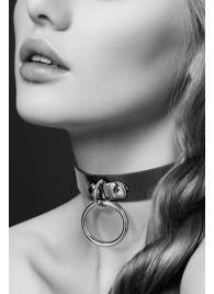 Узенький ошейник из полиуретана с кольцом - Bijoux Pour Toi - купить с доставкой в Люберцах