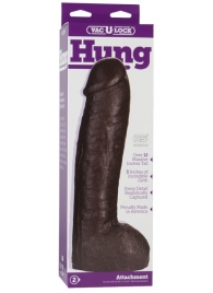 Большая насадка для трусиков Vac-U-Lock Realistic Hung - 31,7 см. - Doc Johnson - купить с доставкой в Люберцах