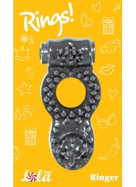 Чёрное эрекционное кольцо Rings Ringer - Lola Games - в Люберцах купить с доставкой
