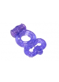 Фиолетовое эрекционное кольцо Rings Treadle с подхватом - Lola Games - в Люберцах купить с доставкой
