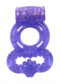 Фиолетовое эрекционное кольцо Rings Treadle с подхватом - Lola Games - в Люберцах купить с доставкой