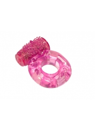 Розовое эрекционное кольцо с вибрацией Rings Axle-pin - Lola Games - в Люберцах купить с доставкой