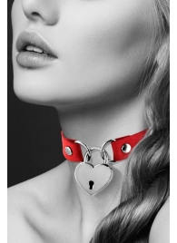 Красный чокер с замком в форме сердца - Bijoux Pour Toi - купить с доставкой в Люберцах