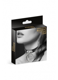 Черный чокер с двумя кольцами - Bijoux Pour Toi - купить с доставкой в Люберцах