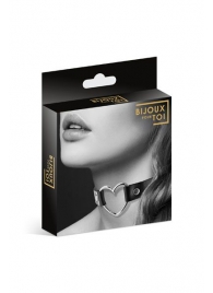 Чёрный чокер с кольцом в форме сердца - Bijoux Pour Toi - купить с доставкой в Люберцах