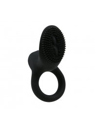 Чёрное эрекционное кольцо со стимулятором клитора с вибрацией - Baile - в Люберцах купить с доставкой