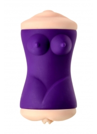 Двухсторонний мастурбатор JOS YARA в фиолетовой колбе - JOS - в Люберцах купить с доставкой