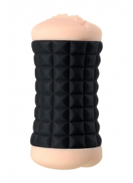 Двухсторонний мастурбатор JOS JANICE в черном цилиндре - JOS - в Люберцах купить с доставкой