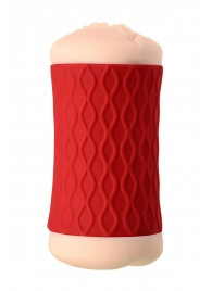 Двухсторонний мастурбатор JOS  NADIN в красном цилиндре - JOS - в Люберцах купить с доставкой