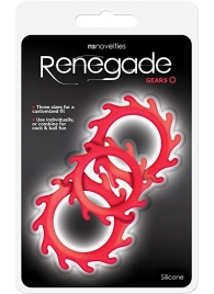 Набор из 3 красных эрекционных колец Renegade Gears - NS Novelties - в Люберцах купить с доставкой