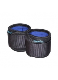 Неопреновые черно-синие наручники - Sitabella - купить с доставкой в Люберцах