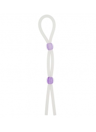 Прозрачное эрекционное кольцо-лассо SILICONE LASSO COCK RING DUAL BEADS - NMC - в Люберцах купить с доставкой