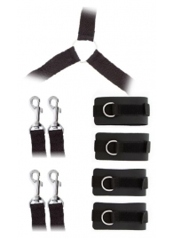 Комплект наручников и поножей LUXURIOUS BED RESTRAINT CUFF SET - Blush Novelties - купить с доставкой в Люберцах