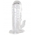 Прозрачная гелевая насадка с клиторальным отростком - 13 см. - Toyfa Basic - в Люберцах купить с доставкой