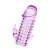 Закрытая фиолетовая насадка с 2 отростками - 13 см. - Toyfa Basic - в Люберцах купить с доставкой