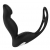 Черный вибромассажер простаты P-PLEASER W ERECTION ENHANCE - Dream Toys - в Люберцах купить с доставкой