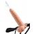 Телесный полый страпон с имитацией эякуляции 7.5  Hollow Squirting Strap-On with Balls Flesh - 21,6 см. - Pipedream - купить с доставкой в Люберцах