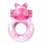 Розовое эрекционное виброкольцо на пенис Pink Bear - Baile - в Люберцах купить с доставкой