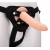 Телесный страпон на черных трусиках STRAP ON REAL DILDO - 20 см. - Dream Toys - купить с доставкой в Люберцах