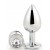 Серебристая анальная втулка с прозрачным кристаллом - 7,1 см. - Dream Toys - купить с доставкой в Люберцах